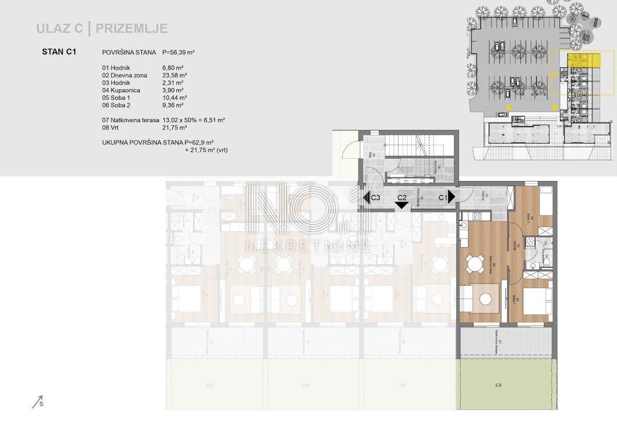 Appartamento Labin, 62,14m2