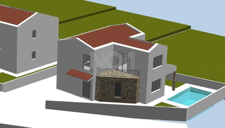 Marčana - vendita di terreno edificabile con progetto di costruzione