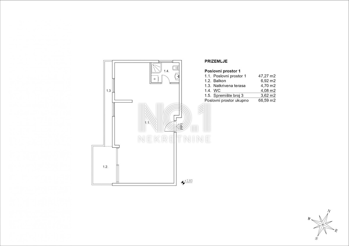 Appartamento Zamet, Rijeka, 65,09m2