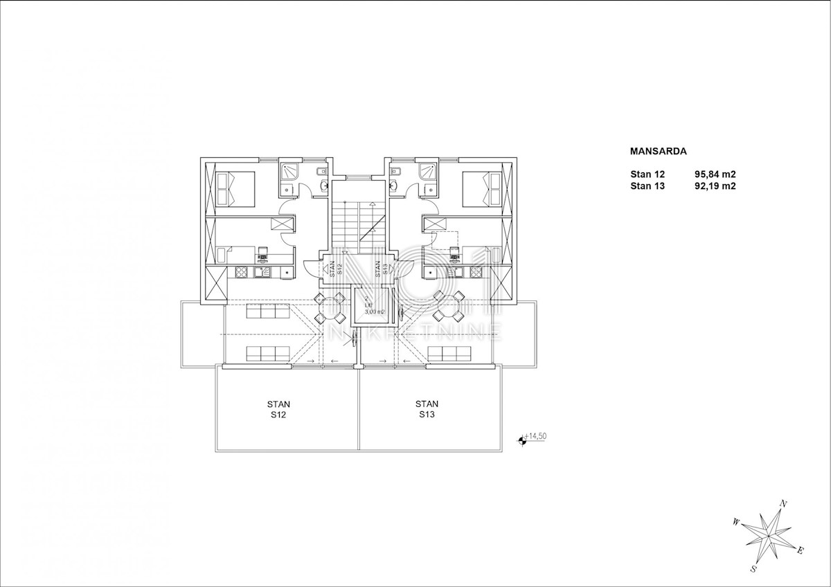 Appartamento Zamet, Rijeka, 65,09m2