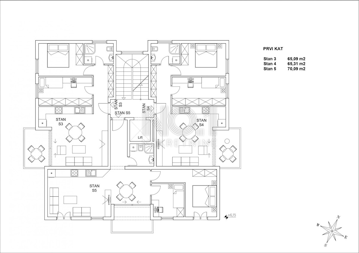 Appartamento Zamet, Rijeka, 65,09m2