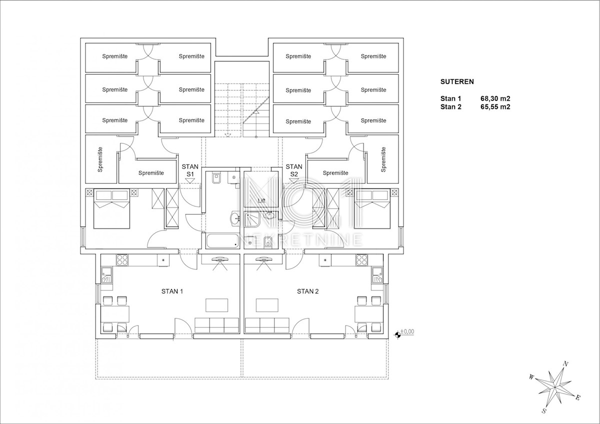 Appartamento Zamet, Rijeka, 65,09m2