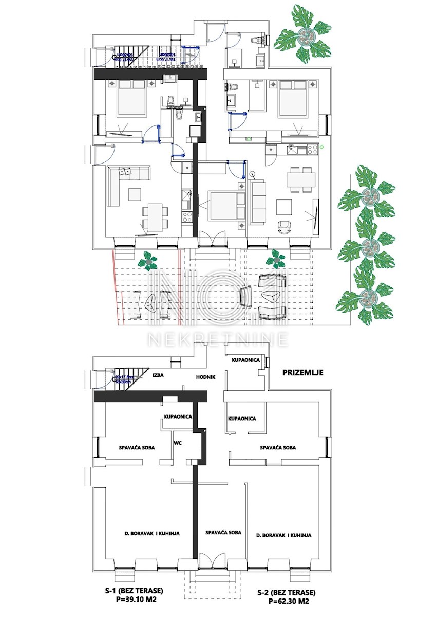 Appartamento Podmurvice, Rijeka, 38,40m2