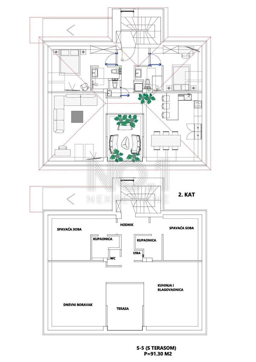 Appartamento Podmurvice, Rijeka, 38,40m2