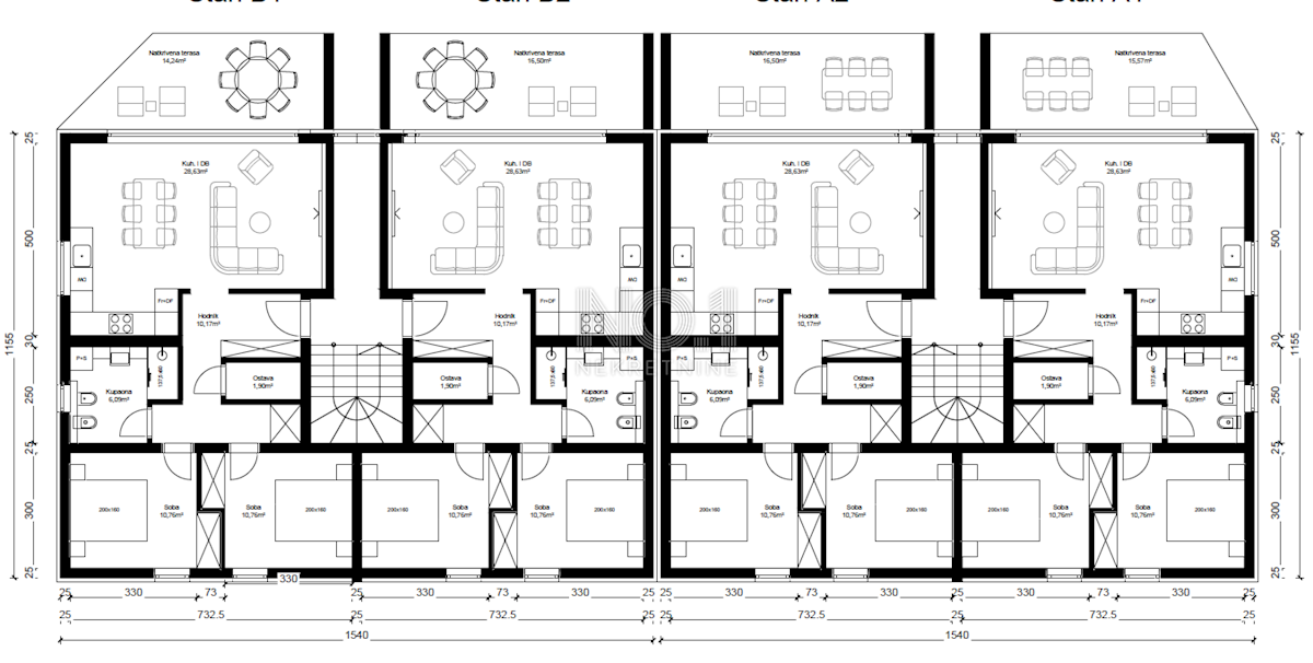 Appartamento Tar, Tar-Vabriga, 77m2