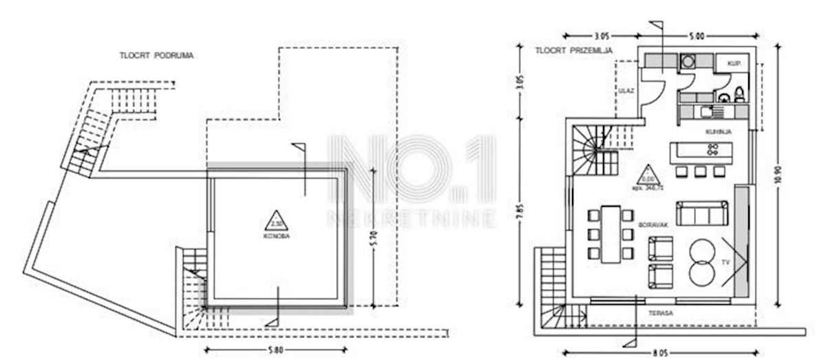 Abbazia, Bregi - terreno con permesso di costruzione