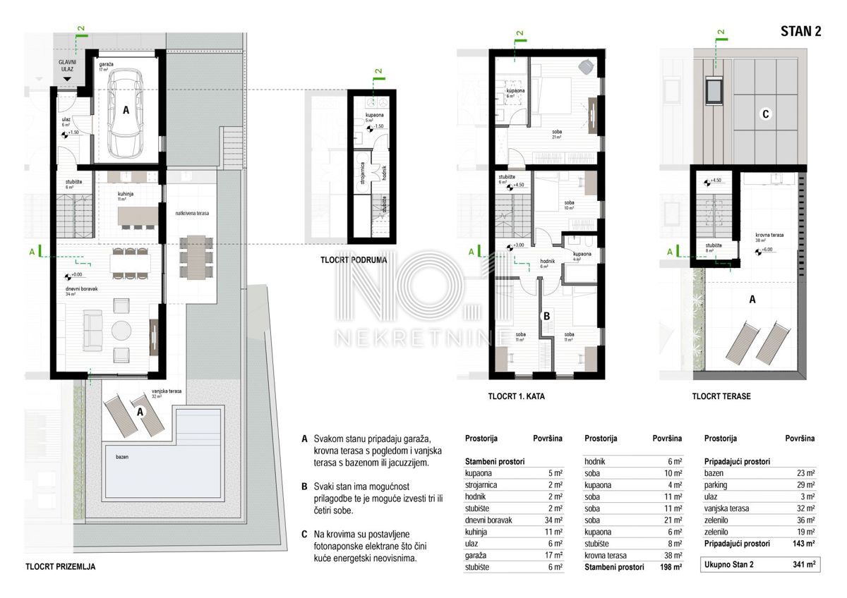 Appartamento Doričići, Kostrena, 196m2