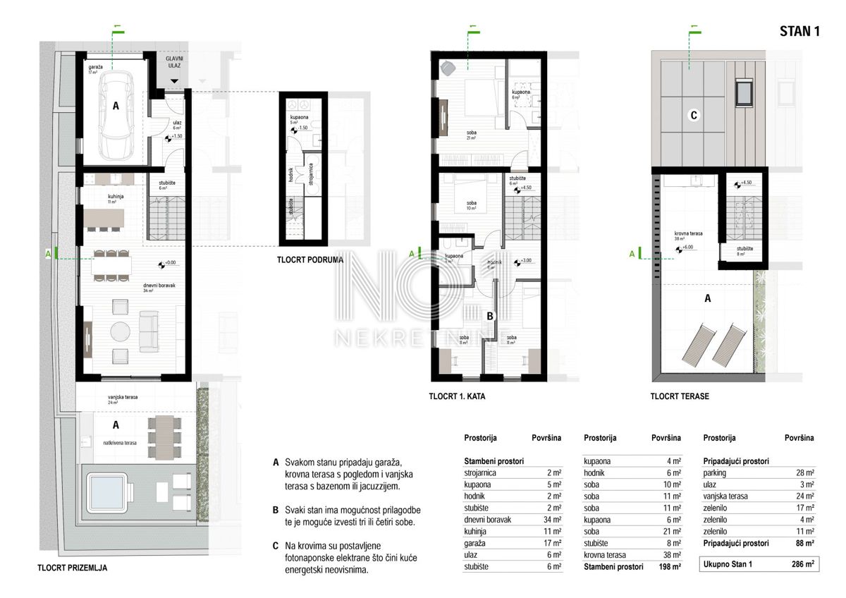 Appartamento Doričići, Kostrena, 196m2