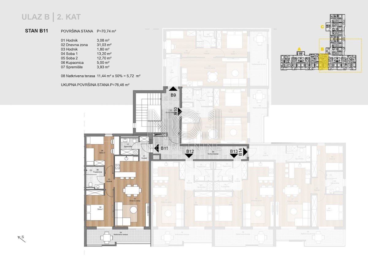 Appartamento Labin, 50,87m2