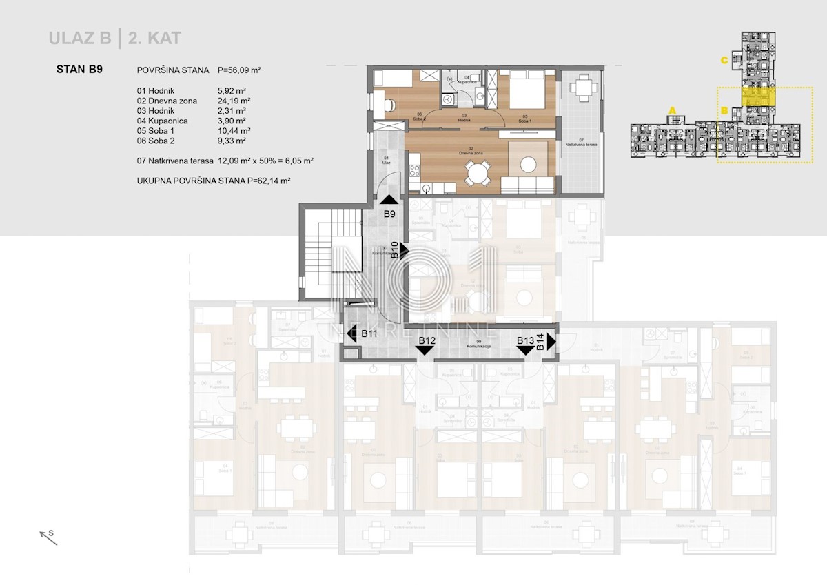 Appartamento Labin, 52,25m2