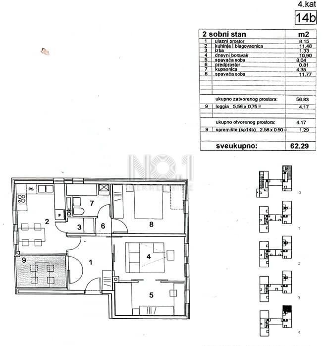 Appartamento Palit, Rab, 62,20m2