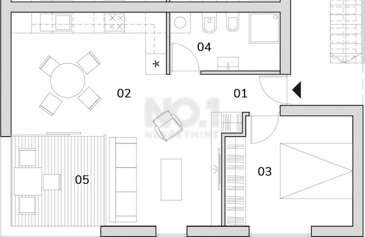 Appartamento Brtonigla, 53,80m2