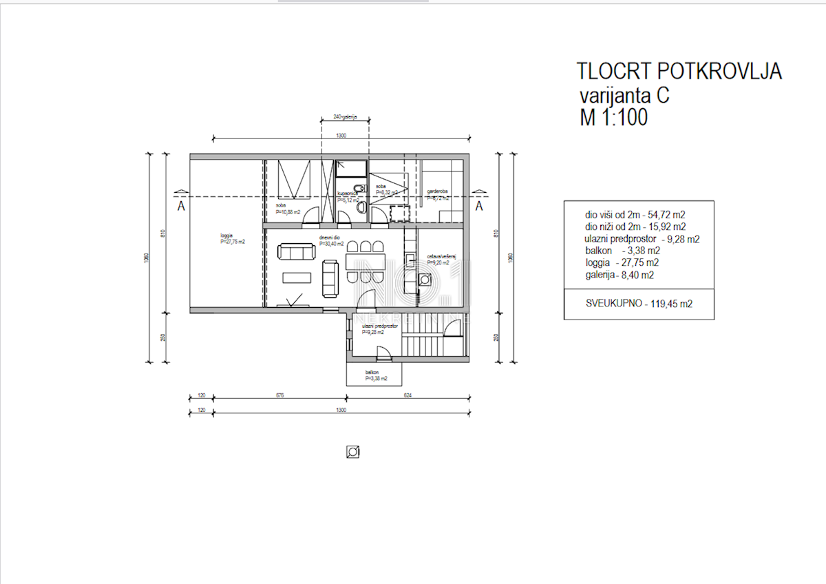 Appartamento Dramalj, Crikvenica, 119,45m2