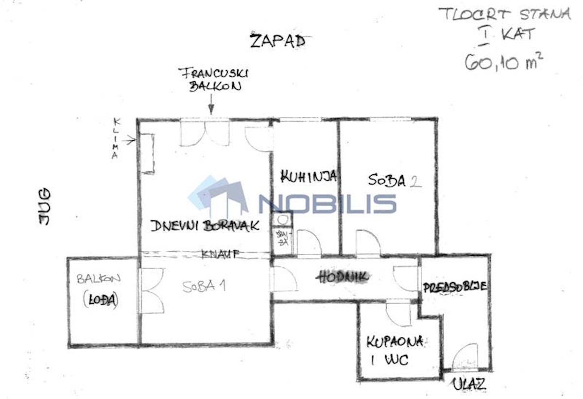 Appartamento Donje Vrapče, Stenjevec, 60,10m2