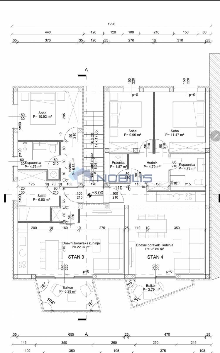 Appartamento Privlaka, 62,82m2