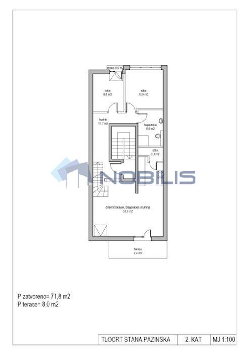 Appartamento Trešnjevka, Trešnjevka - Sjever, 105,06m2