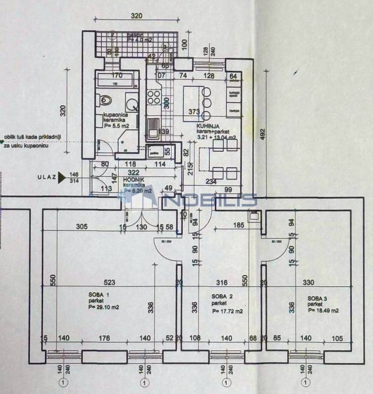 Appartamento Donji grad, Donji Grad, 88,79m2