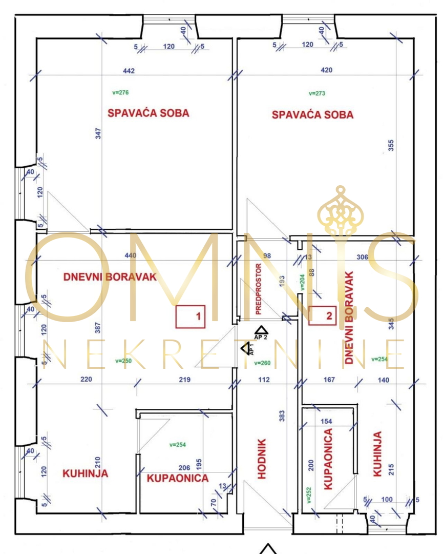 Vendita: Due appartamenti completamente ristrutturati nel centro di Fiume, Corso – 82 m²
