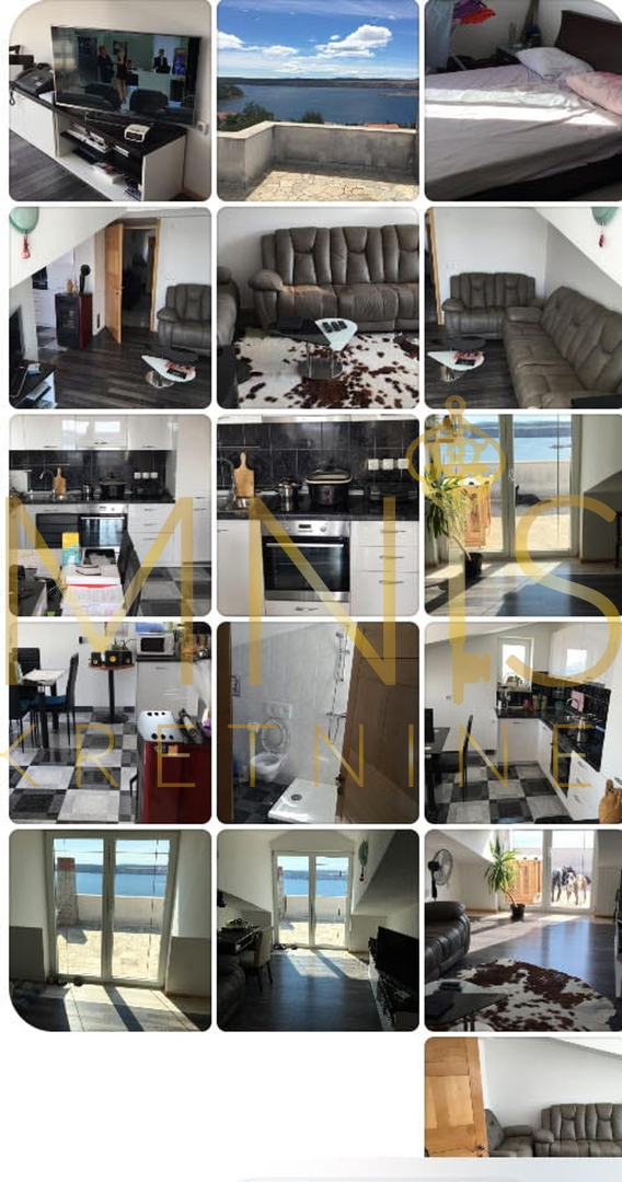 Crikvenica, Jadranovo, attico 92m2, 1 soggiorno + sala da pranzo, in vendita!