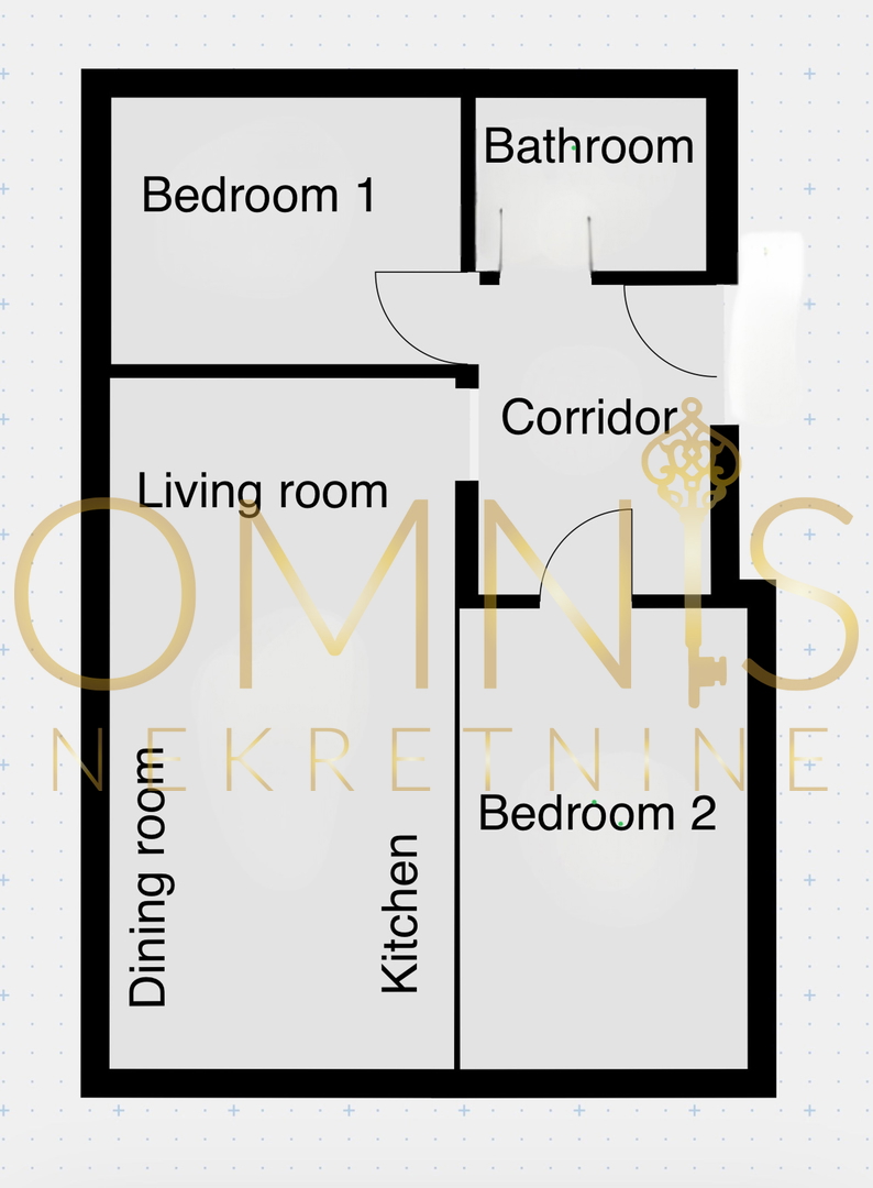 Appartamento Rijeka (Belveder), 54 m², 2 camere + soggiorno