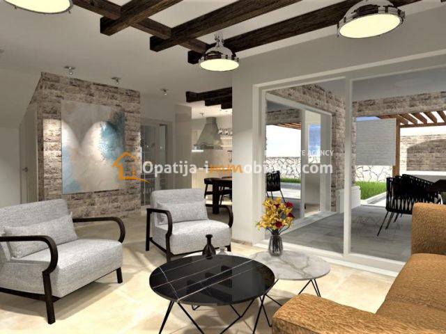 VRBNIK-NUOVA VILLA CON PISCINA 137 M2 CON VISTA MARE