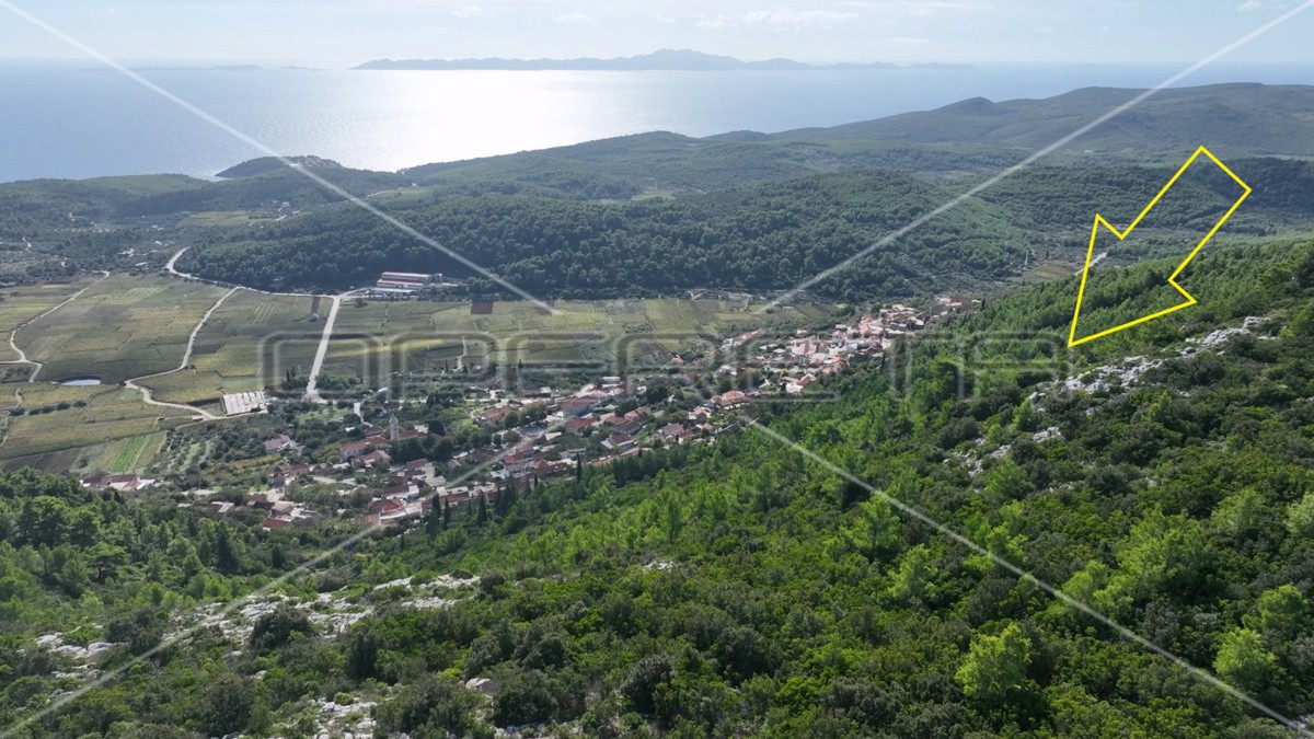 Terreno di 51.000 m2 con vista mare, Čara, Korčula