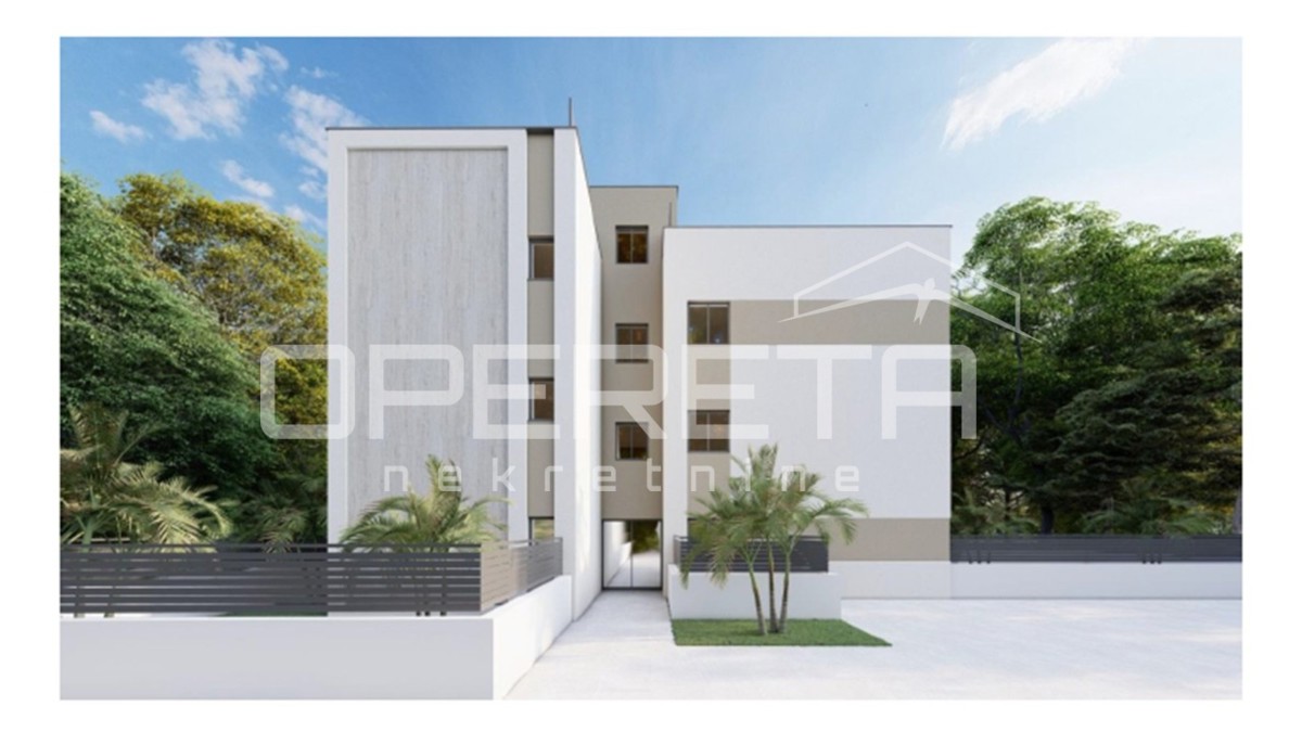 Nuova costruzione 137 m2 – Appartamento trilocale con piscina e vista mare, Piano terra, Sukošan