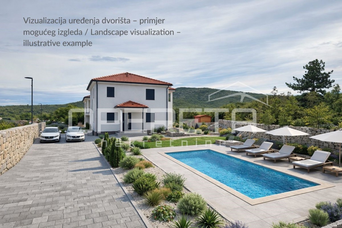 Casa energeticamente efficiente vicino al mare a Vrbnik, 139 m2, isola di Krk