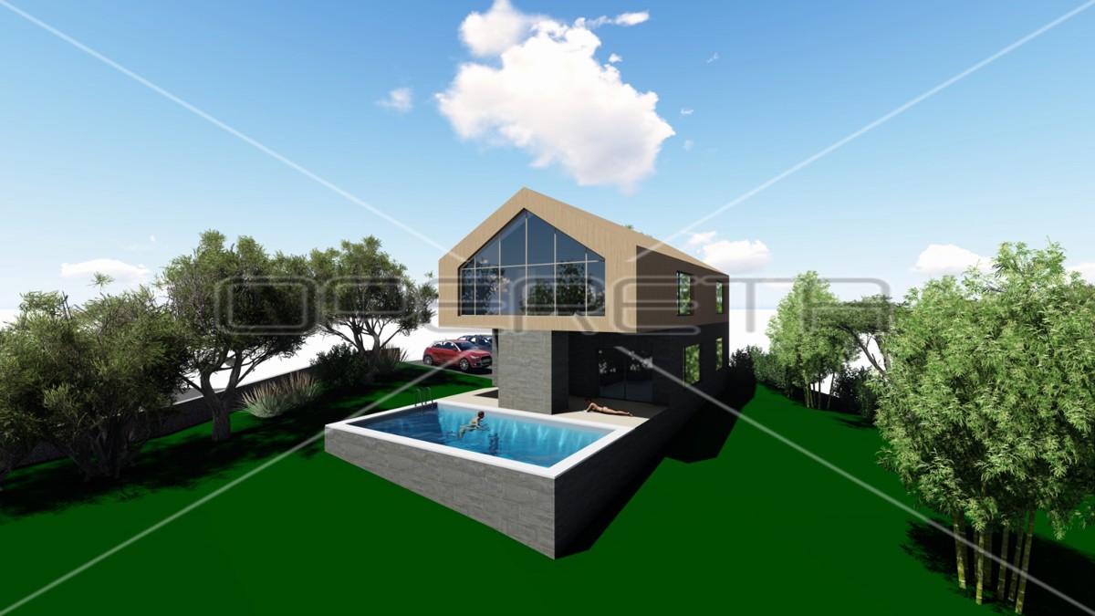 Esclusivo progetto di villa di 230 m² sul fiume Kupa – tranquillità, privacy e alto potenziale d’investimento