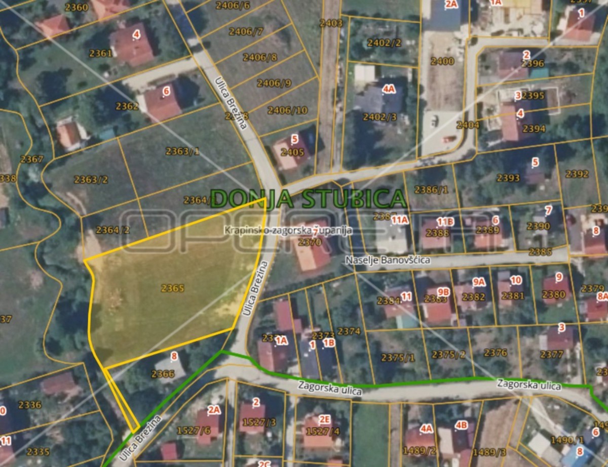 Ulica brezina, Stubički Strmec, 2.761,00 m2, 124.000,01 EUR
