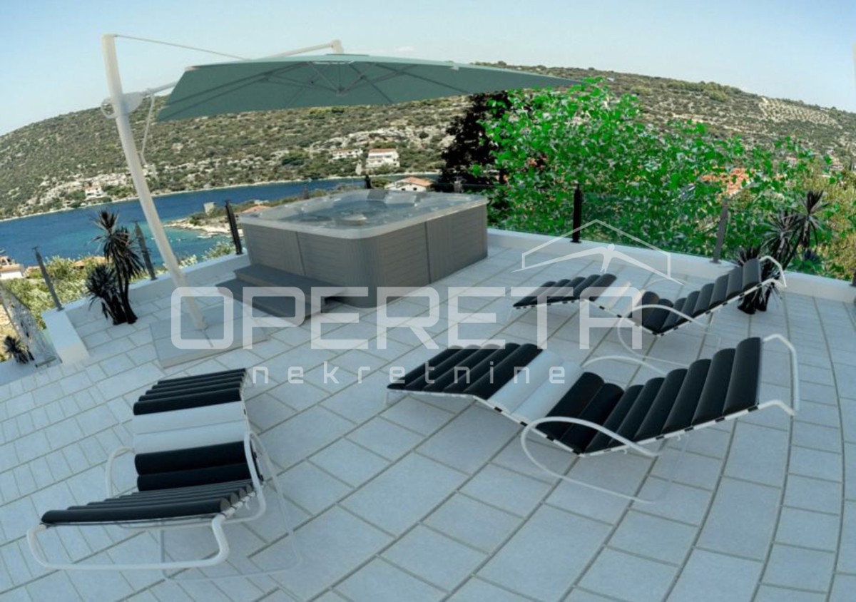 Terreno edificabile con vista mare, Drvenik Veliki vicino a Trogir