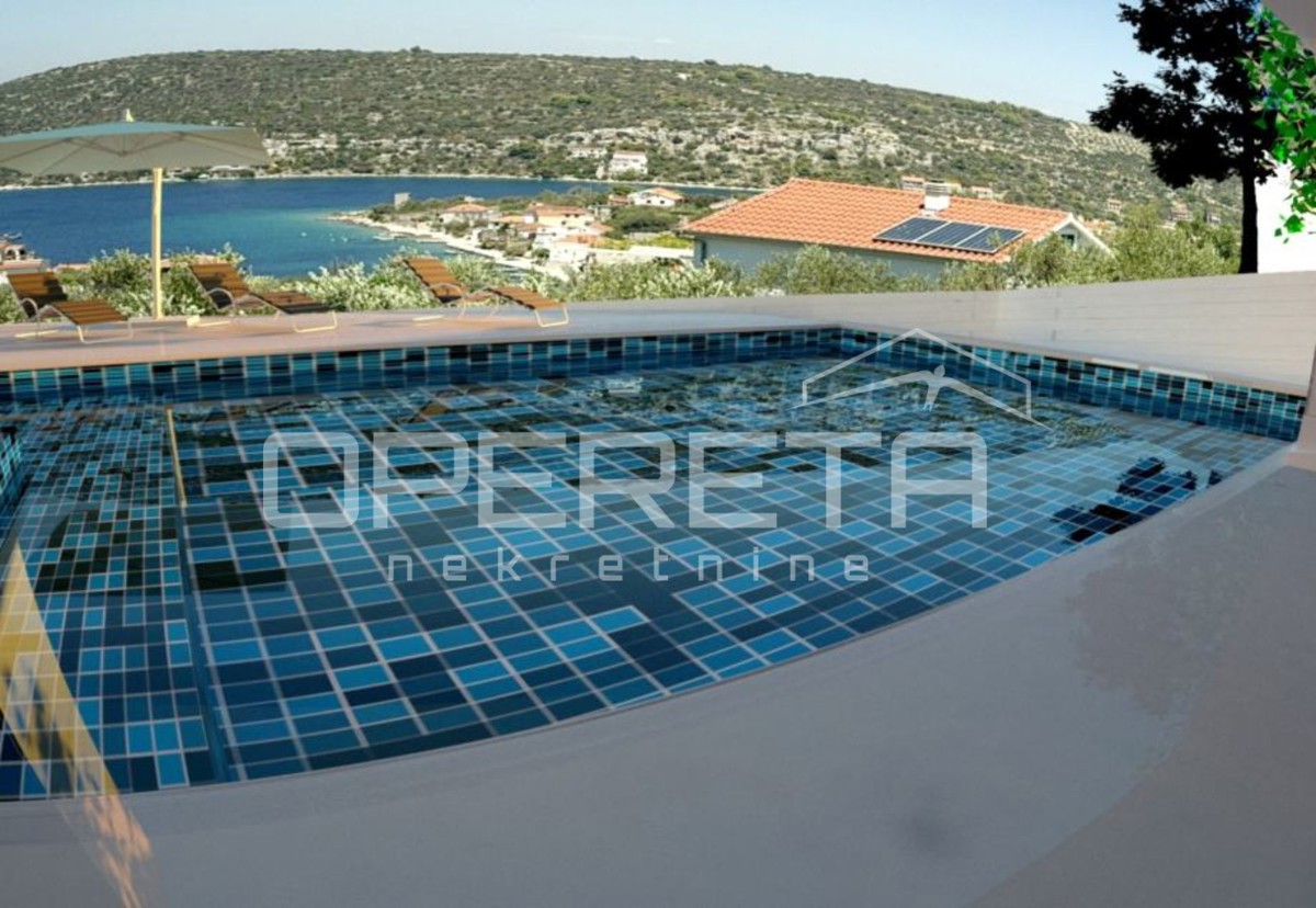 Terreno edificabile con vista mare, Drvenik Veliki vicino a Trogir