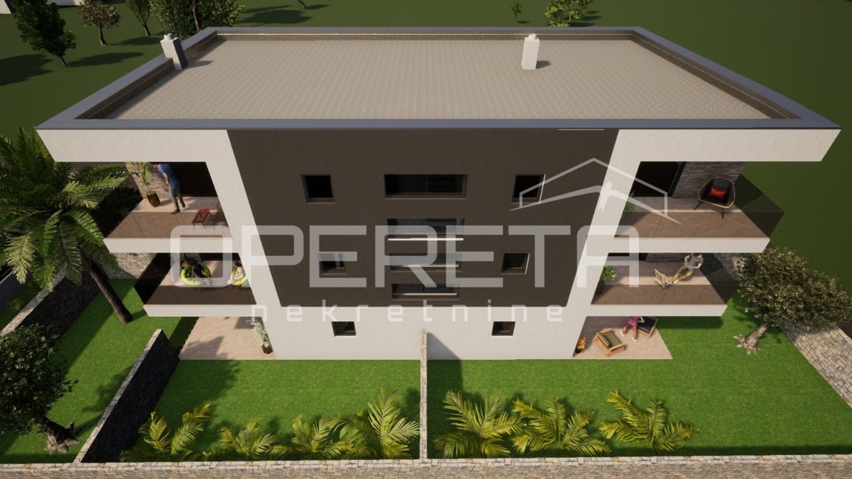 Nuova costruzione, appartamento bilocale con terrazza di 80 m2, Sabunike, Zara