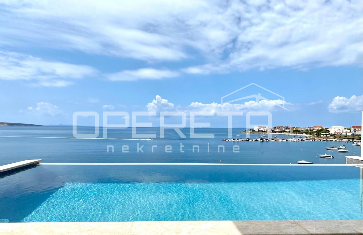 Appartamento di lusso su due piani, 1° fila sul mare, Povljana, Pag