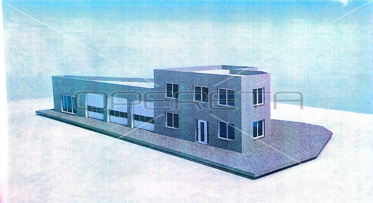 Istria, Marčana, terreno edificabile di 1112 m2 a uso commerciale con permesso di costruzione