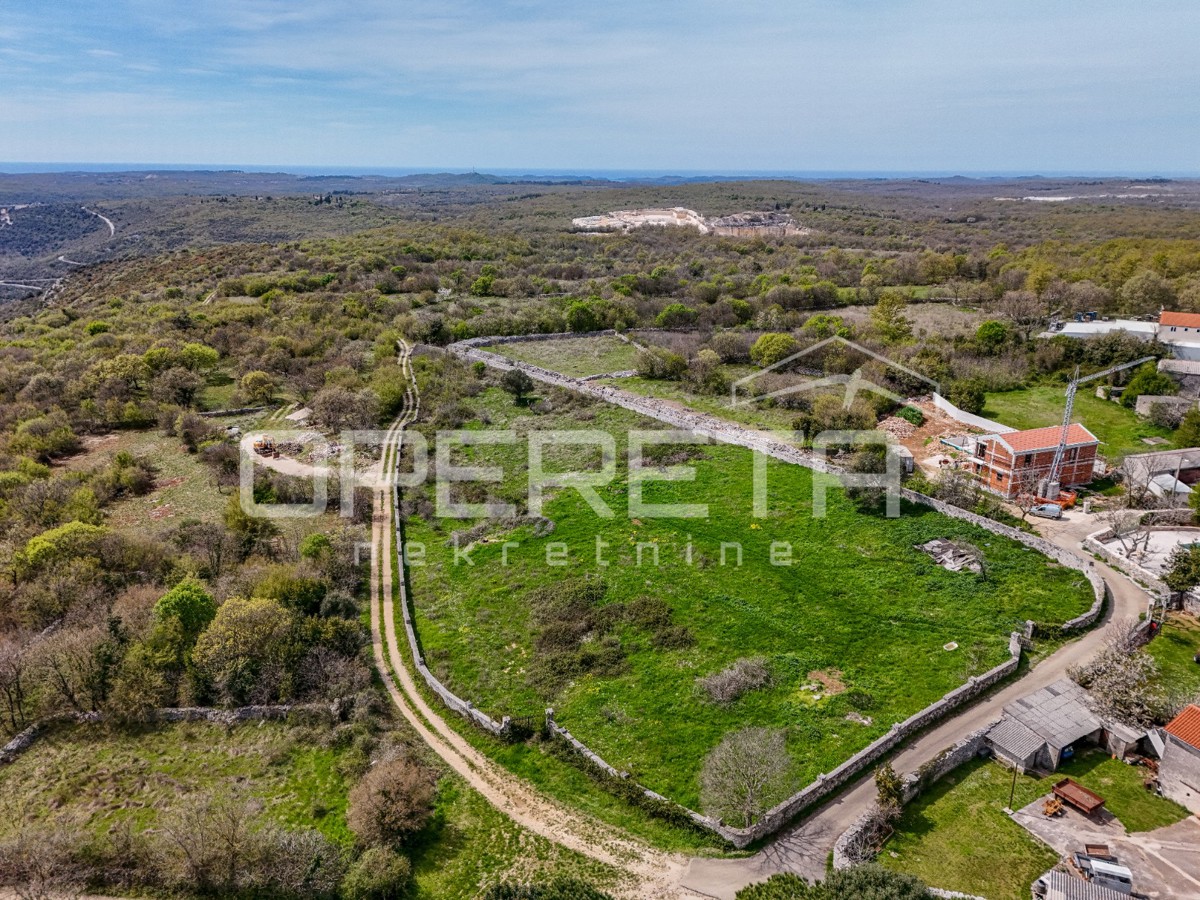 Istria, Mrgani-terreno edificabile con vista mare