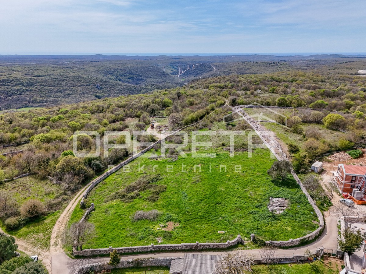 Istria, Mrgani-terreno edificabile con vista mare