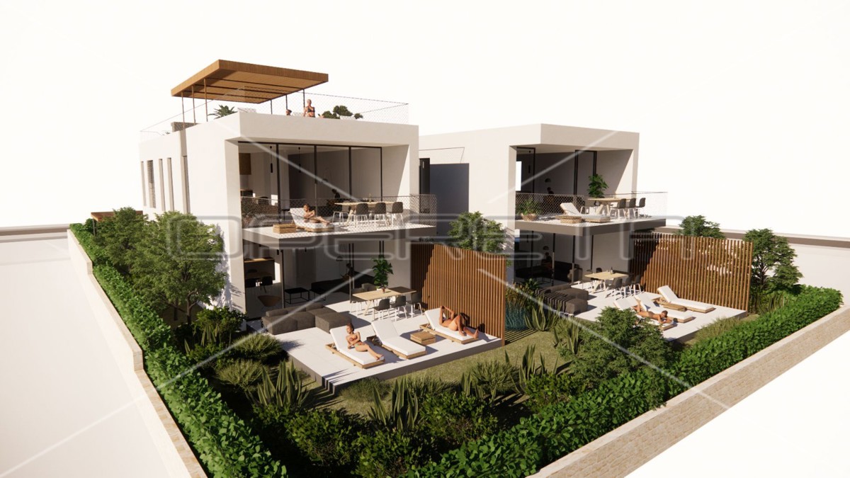 Nuova costruzione - appartamento bilocale al piano terra, II fila dal mare, 100 m2, Ugljan, Ugljan