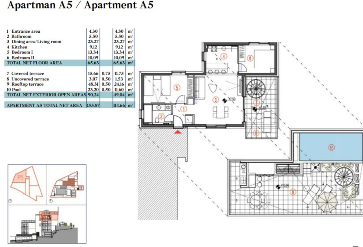 Vendita, Appartamento, Primošten, Šibenska bb, 3l, 124m2