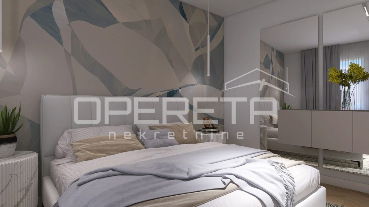 Nuova costruzione, appartamento trilocale con piscina, piano terra, 110 m2, giardino, Mandre, Pag