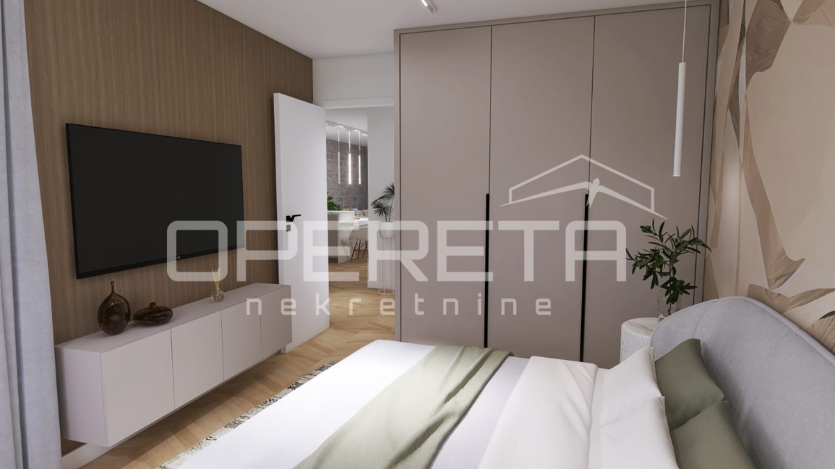 Nuova costruzione, appartamento trilocale con piscina, piano terra, 110 m2, giardino, Mandre, Pag