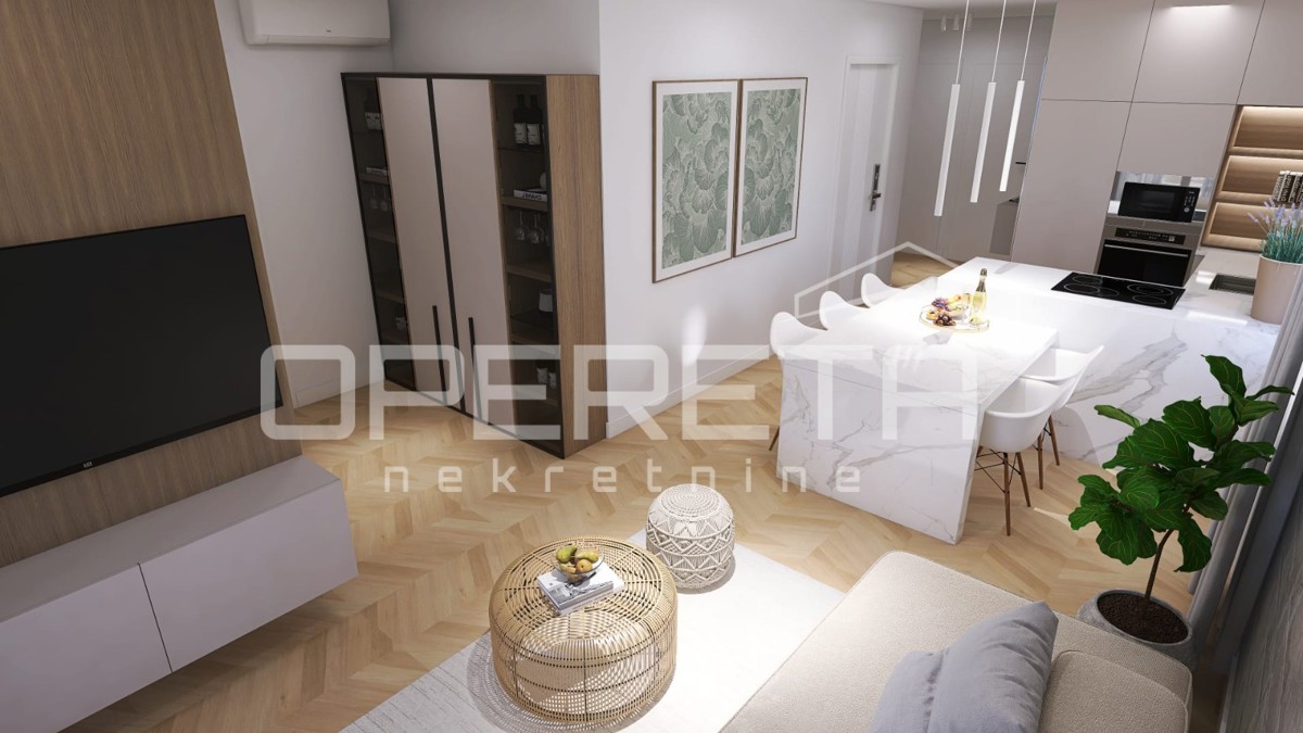 Nuova costruzione, appartamento trilocale con piscina, piano terra, 110 m2, giardino, Mandre, Pag