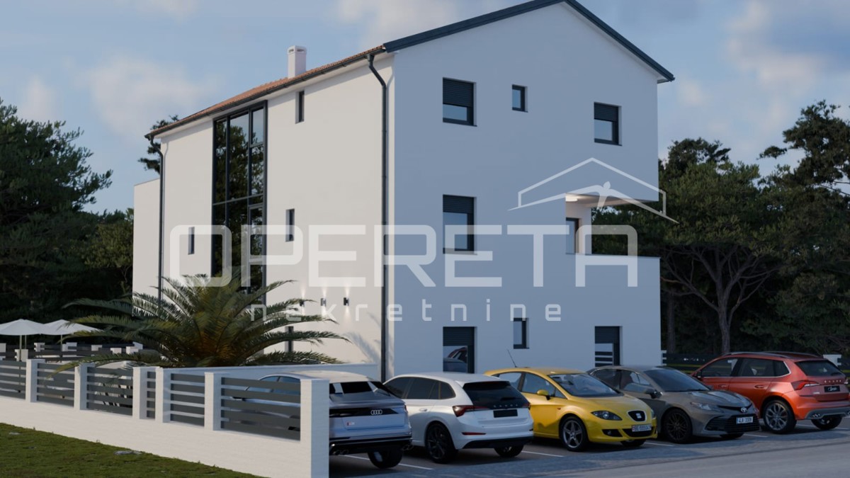 Nuova costruzione, appartamento trilocale con piscina, piano terra, 110 m2, giardino, Mandre, Pag