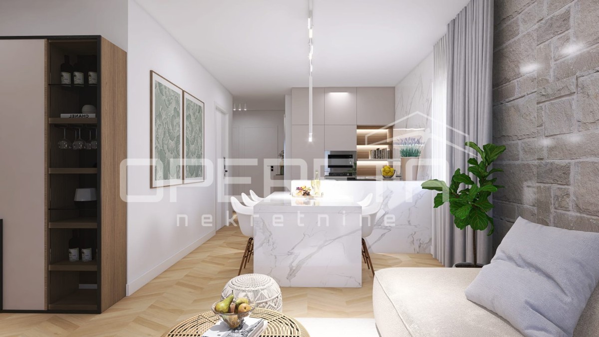 Nuova costruzione, appartamento trilocale con piscina, piano terra, 110 m2, giardino, Mandre, Pag