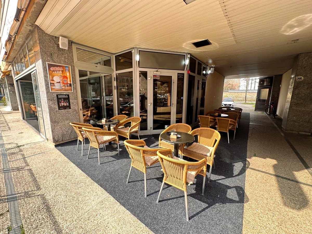 Caffè a Trnje pronto all’attività – ottima microlocalizzazione e terrazza