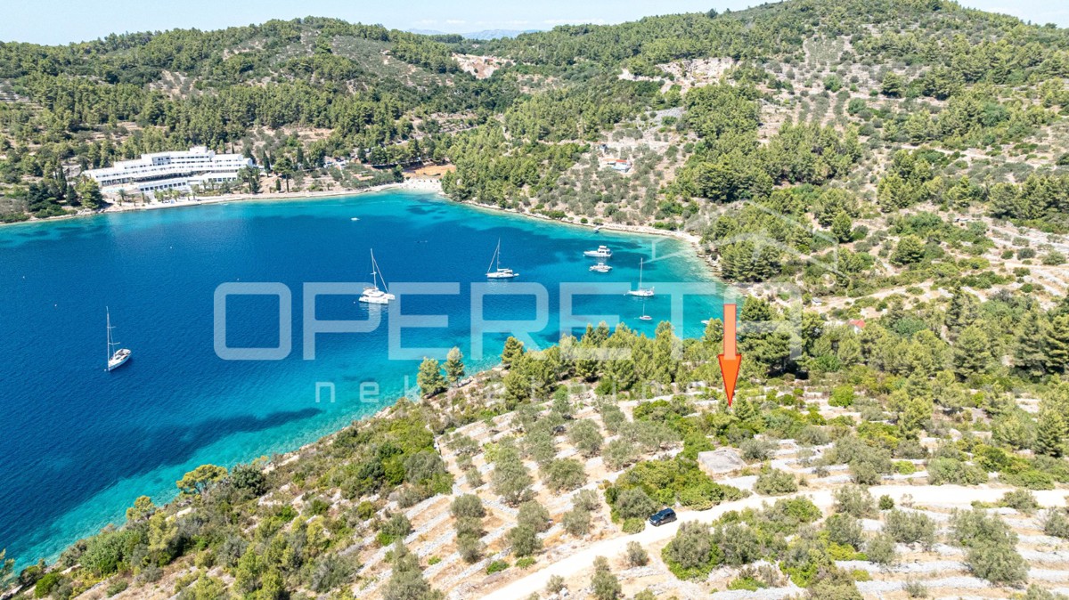 Terreno vicino al mare con struttura e ulivi, 582 m2 – Vela Luka