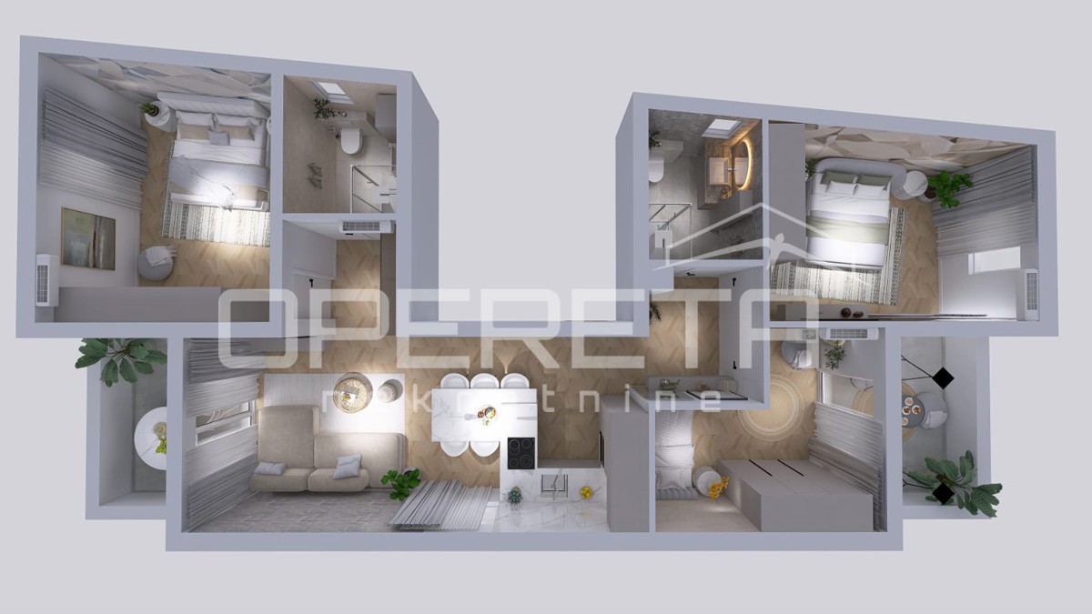 Appartamento quadrilocale di nuova costruzione, secondo piano, 115 m², giardino, Mandre, Pag