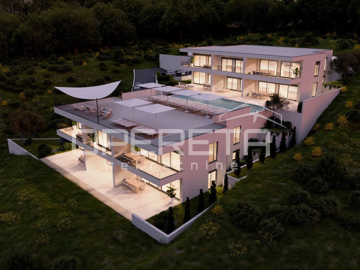 Nuova costruzione di lusso, appartamento bilocale con piscina, 95 m2, Pag, Bošana