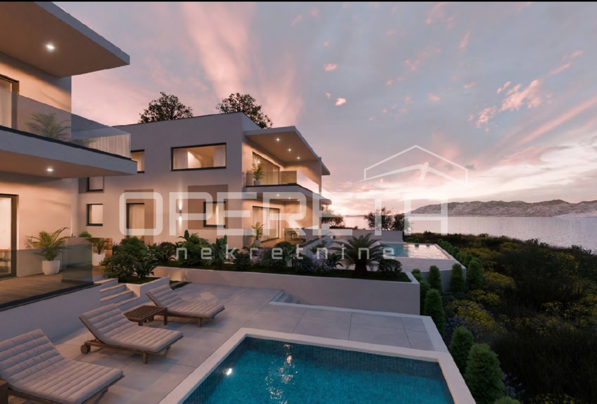 Nuova costruzione di lusso, appartamento bilocale con piscina, 95 m2, Pag, Bošana