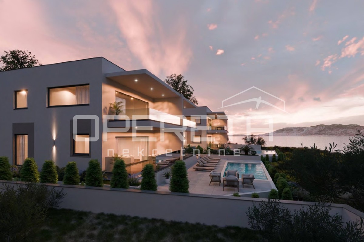 Nuova costruzione di lusso, appartamento bilocale con piscina, 95 m2, Pag, Bošana